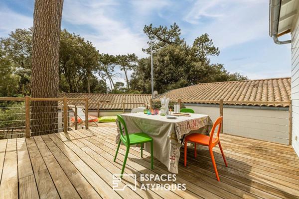 Villa d’architecte suspendue, immersion totale dans un écrin naturel à quelques pas de l’océan.
