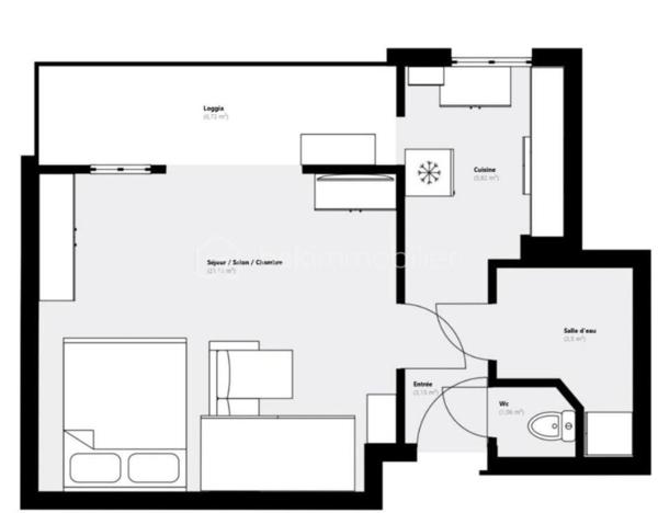 Appartement de 34,66 m²