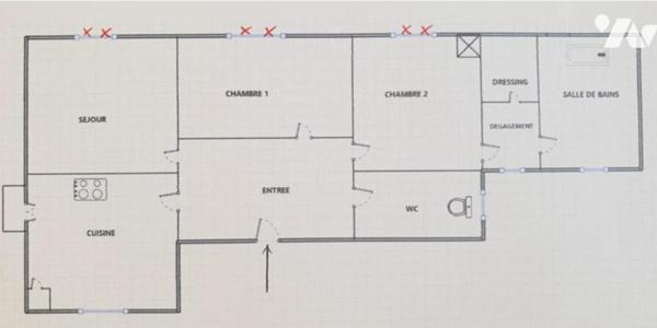 COURBEVOIE - JEAN PIERRE TIMBAUD - 3 PIECES. 65 m².
