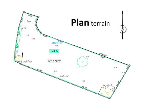 Terrain - 470 m²
