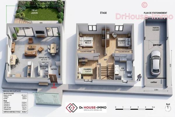 Maison à vendre 4 pièces de 101 m²