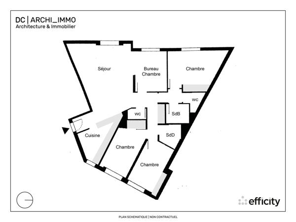 Appartement 5 pièces - 100 m² Bien prestige