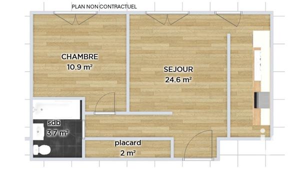 Appartement 2 pièces de 44 m² à Paris (75012)