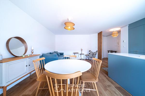 Appartement rénové avec balcon filant