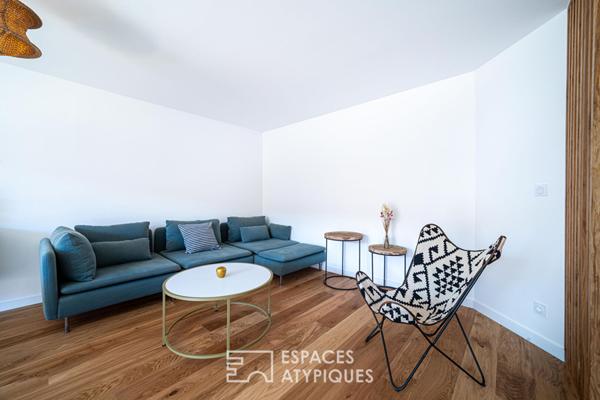 Appartement rénové avec balcon filant