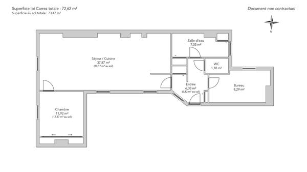 Appartement Paris 1er - MARCHÉ SAINT-HONORÉ