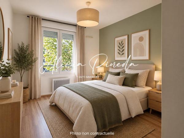T2 lumineux plein sud avec balcon & parking