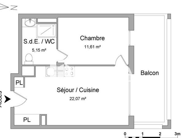 Location Appartement 2 pièces 38.83 m² - 735 ROUTE DE FRANS Villefranche Sur Saone 69400