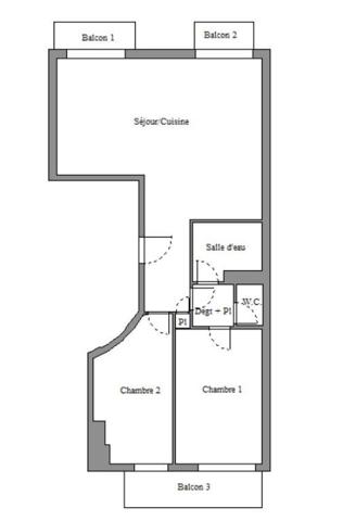 75006 Paris - Notre Dame des Champs - Appartement 67m² - 2 chambres - balcons
