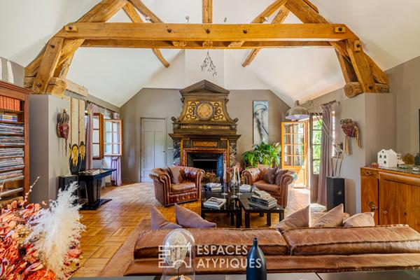 Maison de maitre unique avec parc, étang, grotte, cascade et piscine, au coeur de la Vallée de Chevreuse
