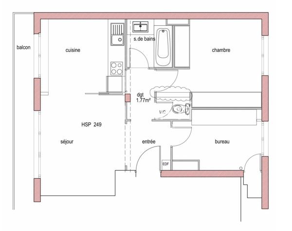 DERNIER ÉTAGE - BALCON - TRÈS CALME