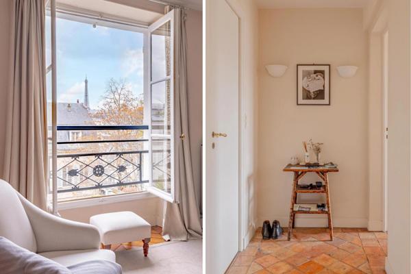 A vendre appartement 3 pièces vue Tour Eiffel, dôme Invalides et jardins de Matignon