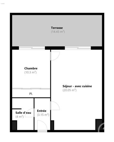 Appartement T2 à vendre  2 pièces - 37,50 m2 MARSEILLE - 13008