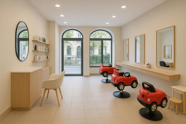 Salon de coiffure enfants + femmes refait à neuf, emplacement N°1 à Lyon 6: 1 opportunité rare à saisir !!