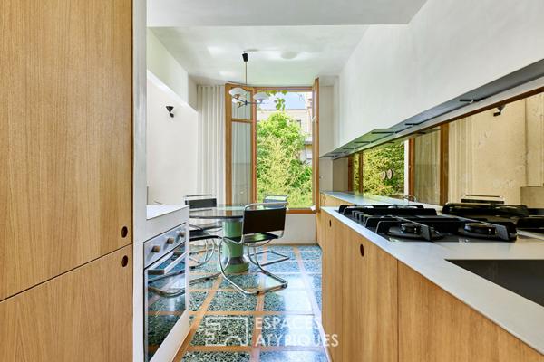 Maison d’architecte avec terrasse au calme d’une impasse