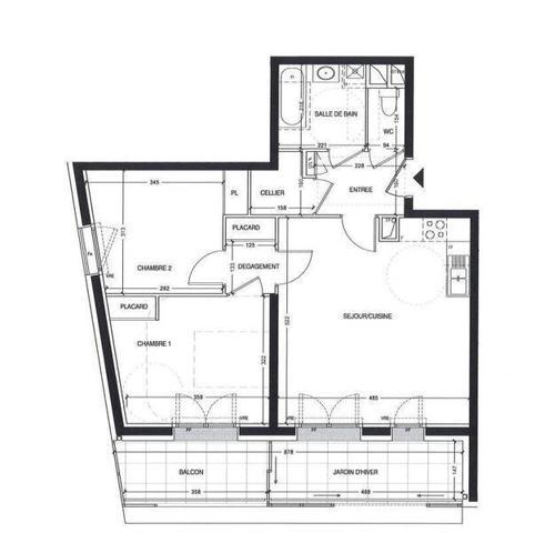 Appartement 3 pièces - 44800 Saint-Herblain