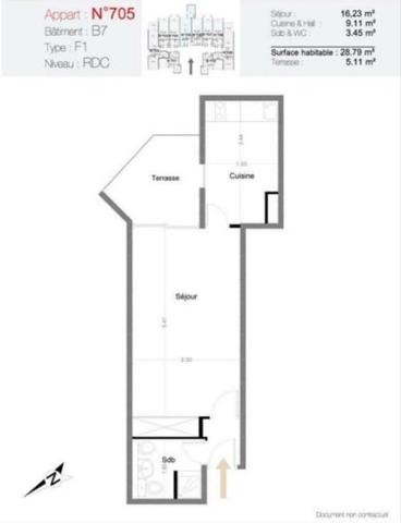 Appartement à vendre |  Montpellier |  1 pièce | 26 m²