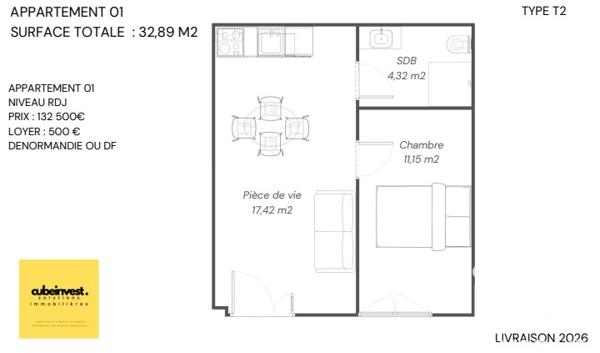 Appartement à vendre 2 pièces 33 m² Morlaix