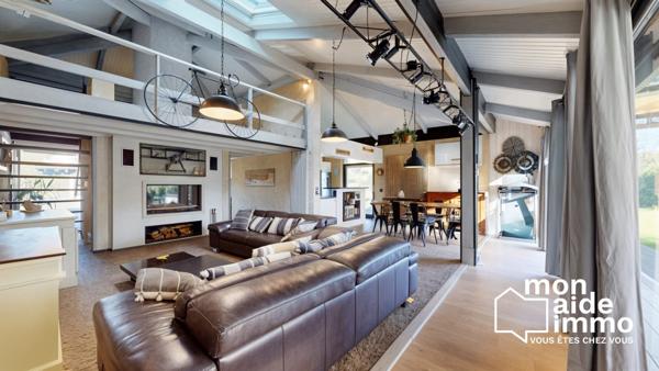 Maison de 136m² + grand garage avec bureau sur 2300m² de terrain