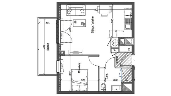 Appartement à vendre 2 pièces 42 m² Clermont-Ferrand
