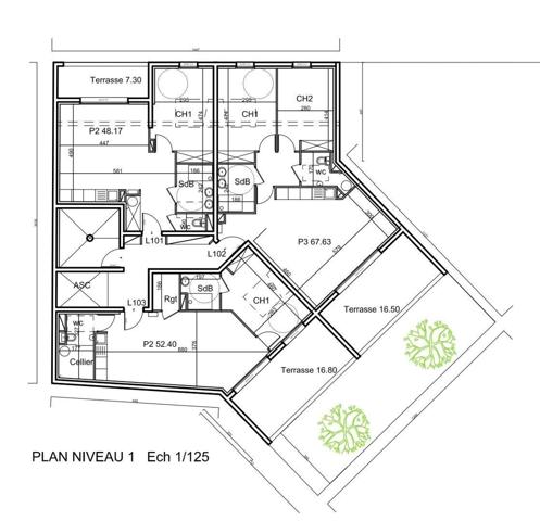 Appartement 2 pièces de 51 m² à Nîmes (30000)