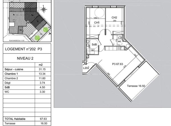 Appartement 2 pièces de 51 m² à Nîmes (30000)