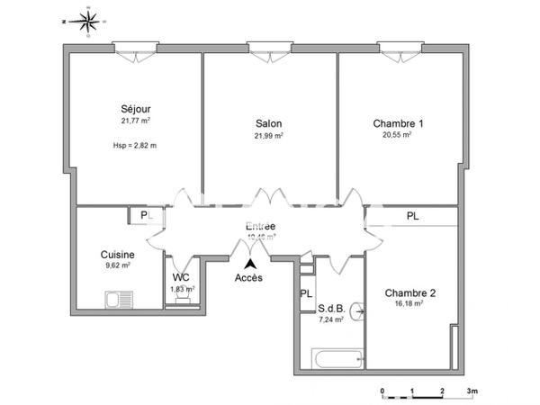 Location Appartement 4 pièces 109.64 m² - 32 RUE DE LYON Brest 29200