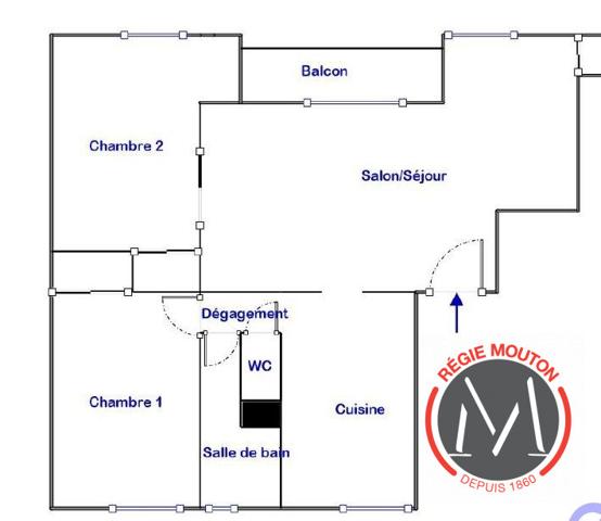 Appartement 65m² T3 à Ménival