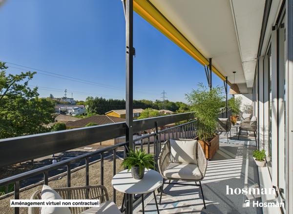 Appartement traversant, T4 de 82,01m² - Dernier étage avec balcon - Avenue du Président Vincent Auriol, Cenon