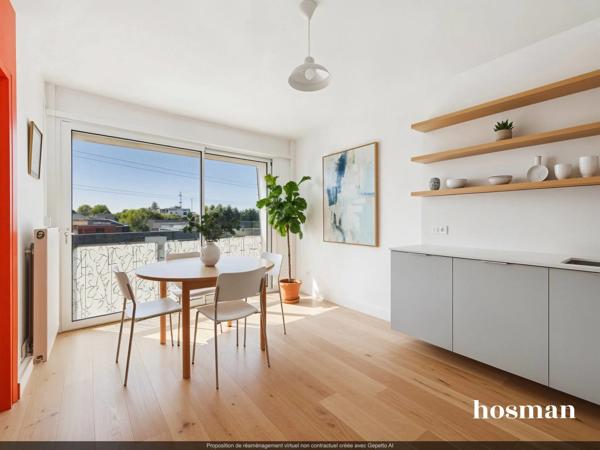Appartement traversant, T4 de 82,01m² - Dernier étage avec balcon - Avenue du Président Vincent Auriol, Cenon