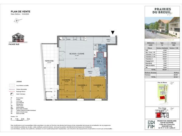 Appartement 4 pièces - 84 m²