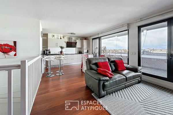 Duplex contemporain, terrasse et vie en hauteur