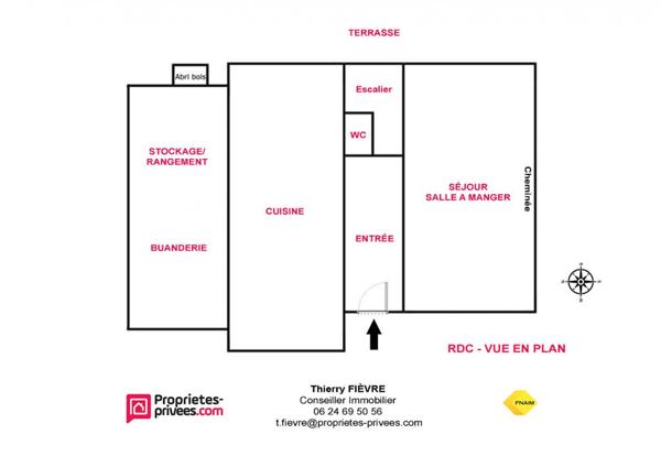 Sorigny 37250 - Centre bourg :  Maison 5 pièces , 112 m2, 3 chambres