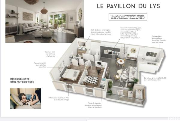 Appartement à vendre 4 pièces 76 m² Dammarie-les-Lys