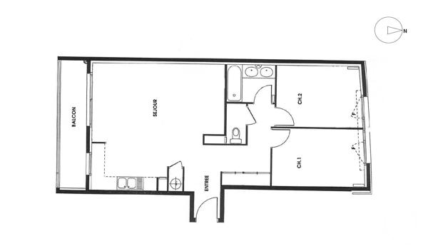 Appartement F3 à vendre  3 pièces - 67,55 m 2   LE KREMLIN BICETRE  - 94