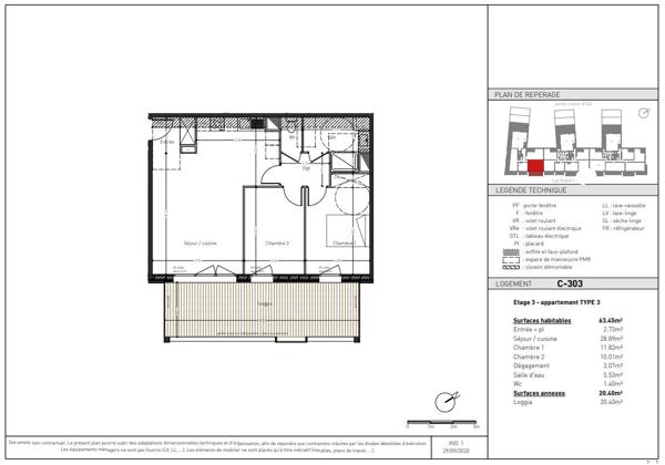 Appartement Type 3 à 5 min de l'hyper centre dernier étage et terrasse 20 m²