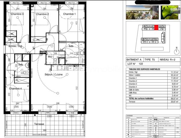 Appartement de 98,07 m²