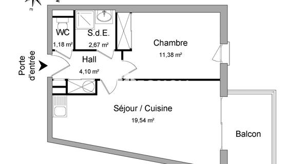 Location Appartement 2 pièces 38.87 m² - La Seyne-sur-mer 83500