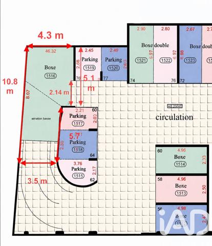 Parking à vendre 42 m² Paris 10