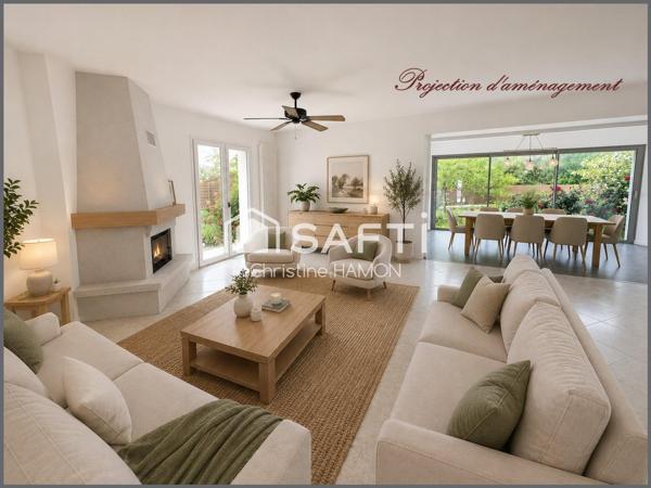 Maison avec vie de plain pied, garage et annexe