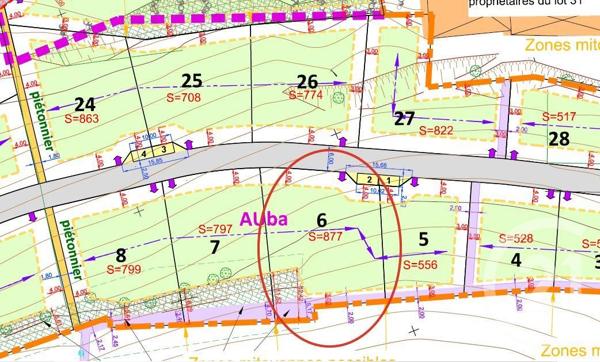 Terrain à vendre  877 m2 NEFFES - 05
