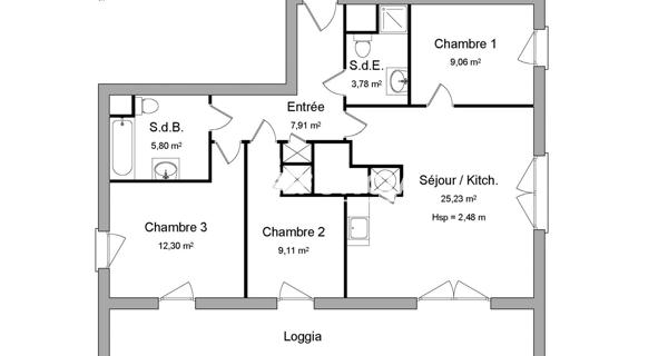 Location Appartement 4 pièces 73.19 m² - Bois-d'arcy 78390