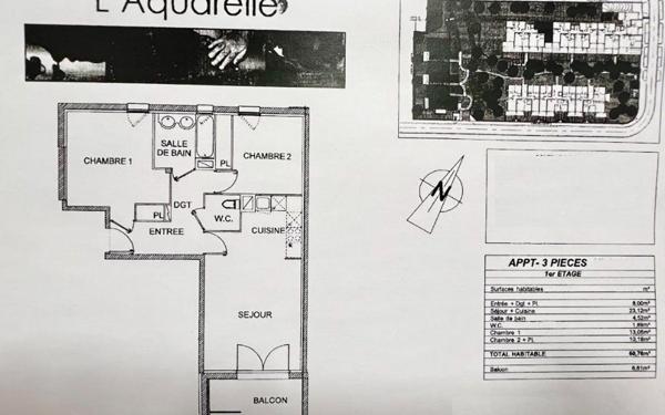Appartement à vendre    3 pièces • 60,76 m2 Toulouse