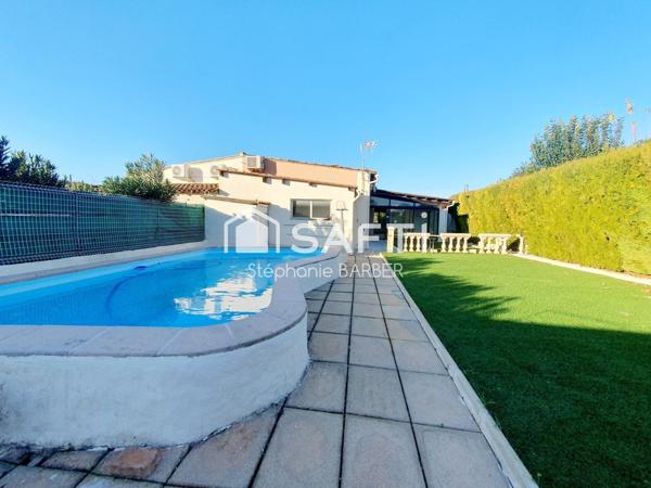 maison plain-pied - 3 chambres - jardin sans vis à vis - piscine - garage