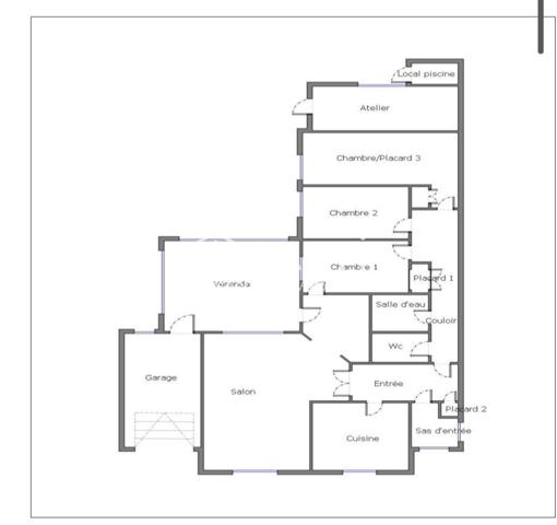 maison plain-pied - 3 chambres - jardin sans vis à vis - piscine - garage