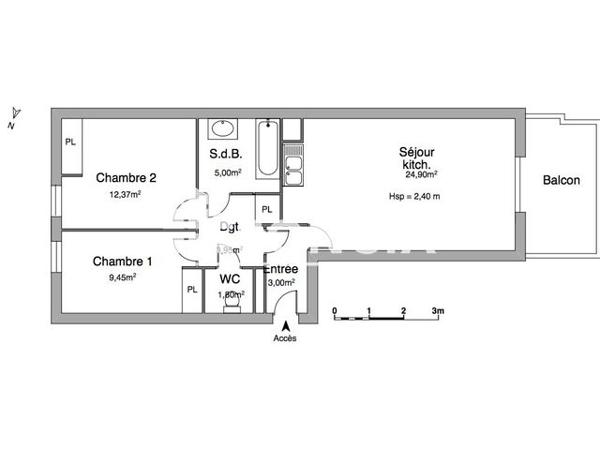 Location Appartement 3 pièces 60.5 m² - 27 AVENUE DUSSAP Toulon 83100