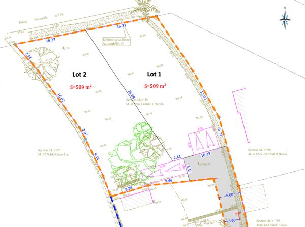 Terrain à vendre 509 m² Plouër-sur-Rance