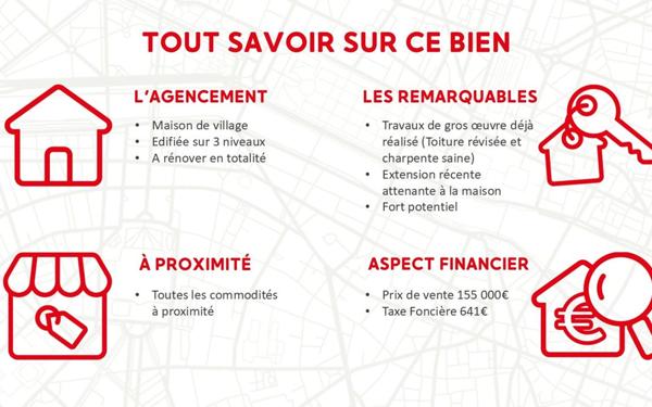 Maison à vendre    3 pièces • 176 m2 Lamarche-sur-Saône