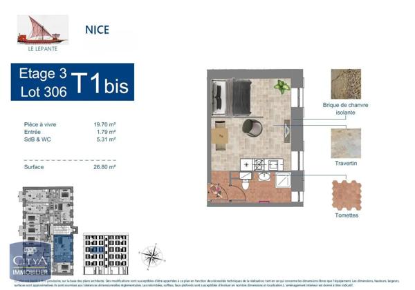 Appartement à vendre 1 pièce 26.8m² Nice (06000)