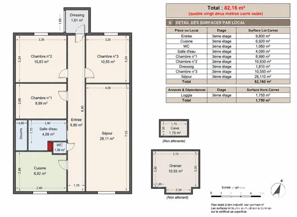 Appartement à vendre 4 pièces 82,18 m² Fougères